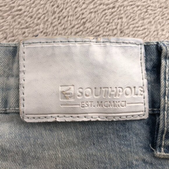 Southpole Mens Skinny Jeans Size 38x32 Blue Denim Light Wash Classic Rugged Y2K - Picture 15 of 16
